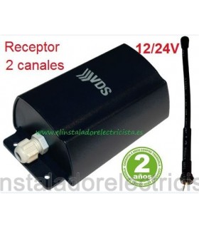 Receptor 2 canales 433.92mhz 12/24V SMR24 C2