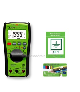 Multímetro digital bluetooth DMM4500PV + Manual de Sistemas de puestas a tierra + comprobador de secciones