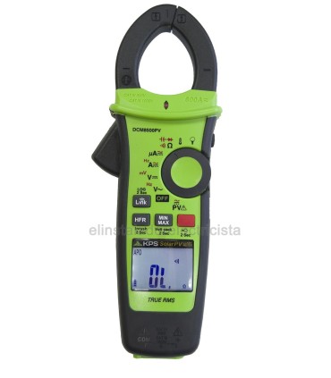 Pinza fotovoltaica y amperimétrica con bluetooth KPS, foto frontal DCM8500PV
