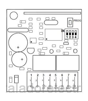 Receptor 2 canales 433.92mhz 12/24V SMR24 C2