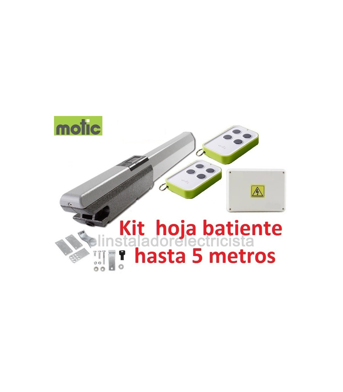 Kit motor puerta batiente de 5 metros 230V recorrido 460mm. MAXI 4G