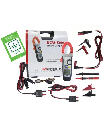 Pinza DCM1500S Amperimétrica fotovoltaica Digital Megger con manual técnico de PLC
