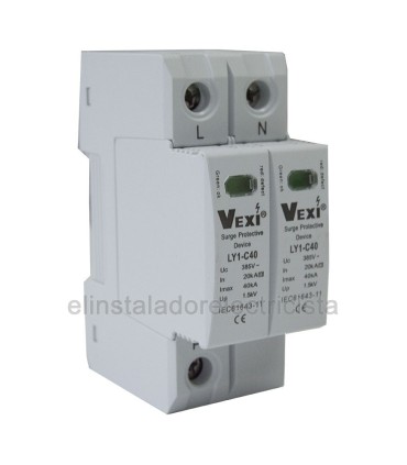 Sobretensiones Transitorias 2 polos 20kA/40kA