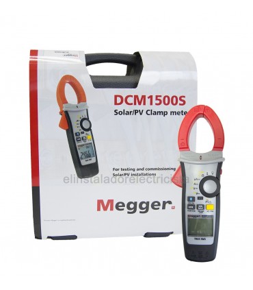 Caja original de la Pinza DCM1500S Amperimétrica fotovoltaica Digital de Megger