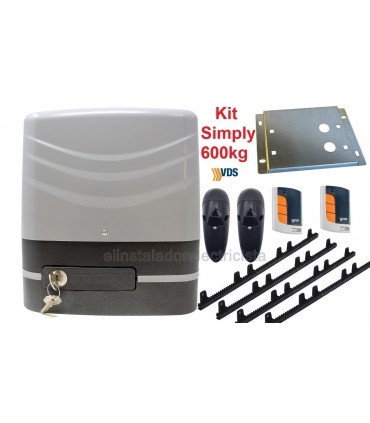 Kit motor puerta corredera 600 kilos 230V VDS SIMPLY600