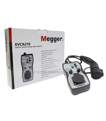 Comprobador de puntos de recarga: Simulador de vehículo eléctrico. Megger EVCA210