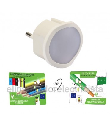 OFERTA: Linterna Enchufe Pared, luz LED, Blanco 0.06W