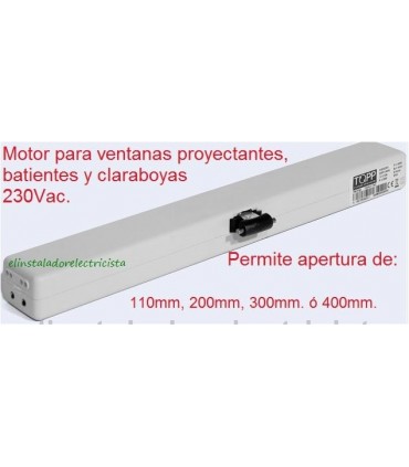 Motor para Ventana y Claraboya oscilante 230V.