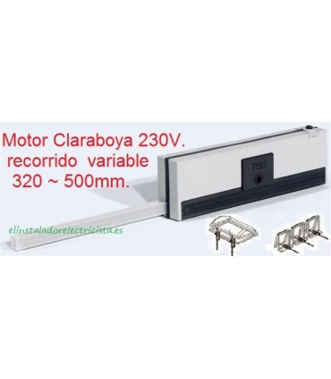 Motor Claraboya 230V recorrido variable 320/500mm