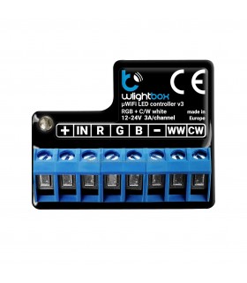 Controlador de iluminación Led 12-24V monocolor, LED RGB / RGBW vía Wi-Fi