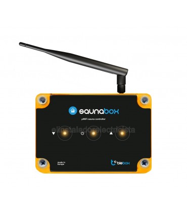 Controlador de sauna con antena externa vía Wi-Fi