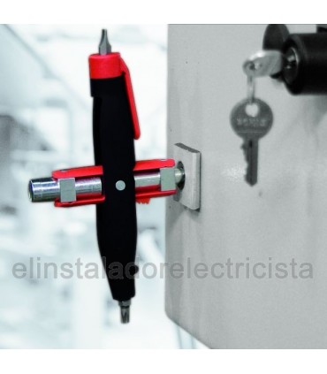 Llave para armarios de distribución en forma de espiga