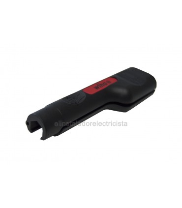 Herramienta pelacables para cables coaxiales, boca abajo.