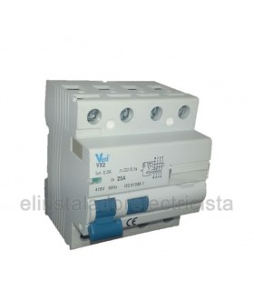 Diferencial 25Amp 4 polos 10kA 300mA Clase "AC"