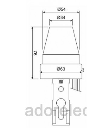 Interruptor Crepuscular 220V 10A c/soporte protección