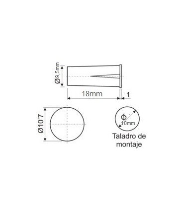 Contacto Magnético miniatura empotrable puertas, ventanas (pack 5 unidades)