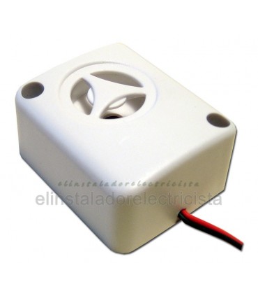 Mini Sirena Piezoeléctrica 80dB, bitonal avisos alarmas