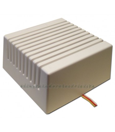GLS-100-12 Sirena para interior con altavoz 110dB bitonal ó tono continuo avisos  intrusión