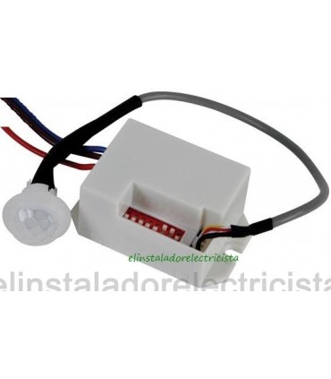 Detector PIR para integración en hueco Ø19mm