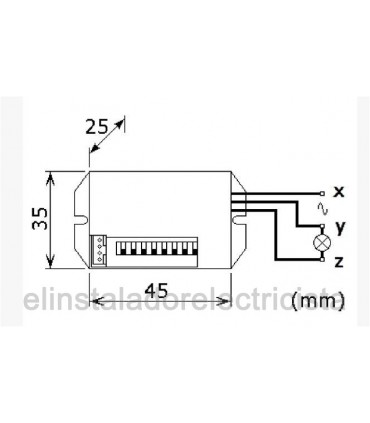 Detector PIR para integración en hueco Ø19mm