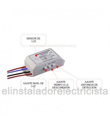 Detector de Movimiento por Micro-ondas control iluminación/puertas