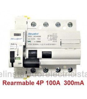 Rearmable 100A trifásico 300mA 10kA clase AC