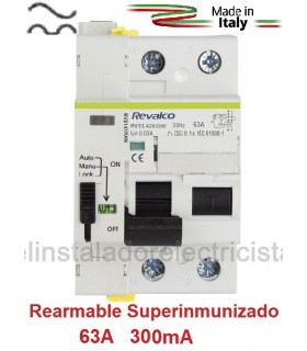 Superinmunizado Rearmable 63A 300mA 2 Polos