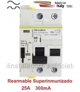 Superinmunizado Rearmable 25A 300mA 2 Polos