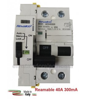 Diferencial 40A 300mA Rearmable 2P 10kA