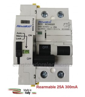 Diferencial 25A 300mA Rearmable 2P 10kA