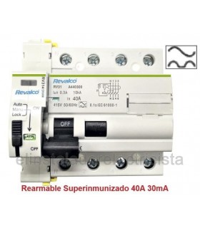 Superinmunizado 40A 30mA Trifásico 10kA Rearmable