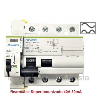 Superinmunizado 40A 30mA Trifásico 10kA Rearmable