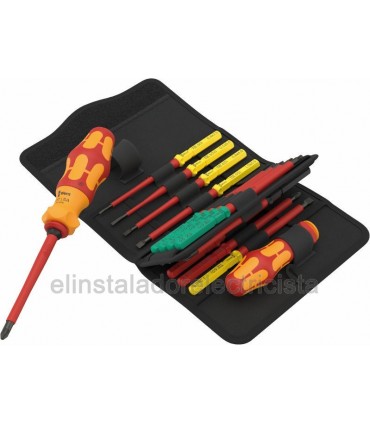 Juego porta-puntas con función de carraca de 17 piezas Wera