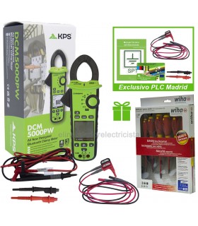 Pinza Vatimétrica DCM5000PW + juego de destornilladores + MTE SPT