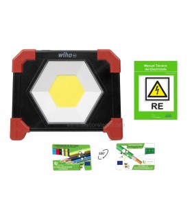Foco de trabajo recargable 30W, 3.000 lm wiha