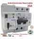 Sobretensiones 20A Combinado Rearmable LED Permanentes + Transitorias