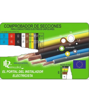 Comprobador de secciones de conductores monofásicos v2