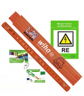 Metro plegable para electricista Longlife 2m métrico