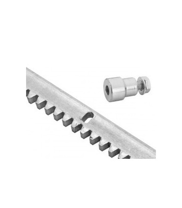 Cremallera galvanizada 30x12x1000 mm con distanciadores y tornillos