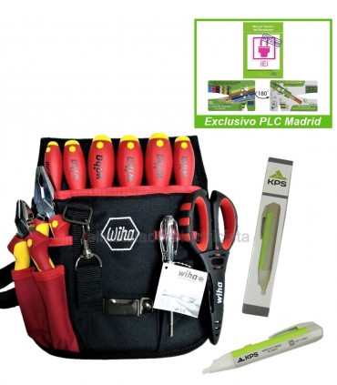 Kit herramientas electricista con manual técnico del electricista y comprobador de secciones de PLC Madrid