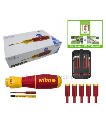 Destornillador Electrico SpeedE II con Bits y Vasos dinamométricos de Wiha