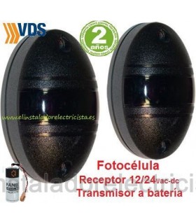 Fotocélula Receptor 12/24Vac DC Transmisor batería de 3,6VDC
