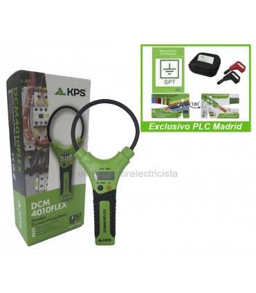 Pinza Flexible de corriente AC DCM4010FLEX + Manual de Sistemas de puestas a tierra + comprobador de secciones