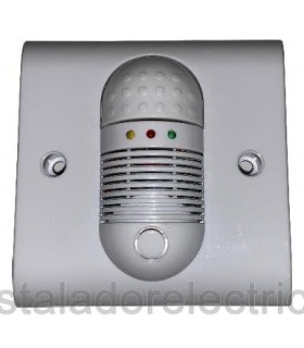 Detector gas butano, propano, natural para caja mecanismos c/alarm220v sal relé C/NA/NC.