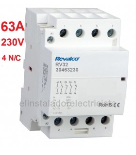 Contactor Modular 4P 40A - 230Vca 4 N/C