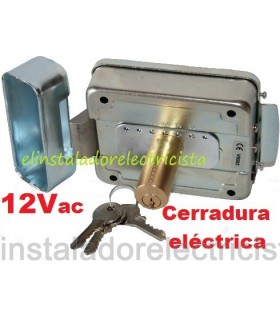 Cerradura eléctrica reversible perfil cilíndrico con contra boquilla lateral V9083