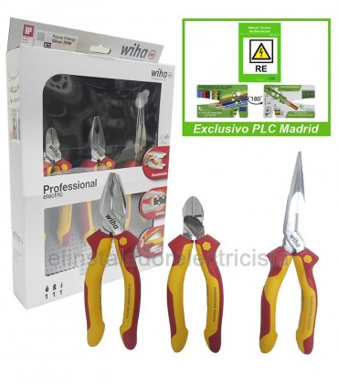 Juego de alicates Professional electric Wiha con caja