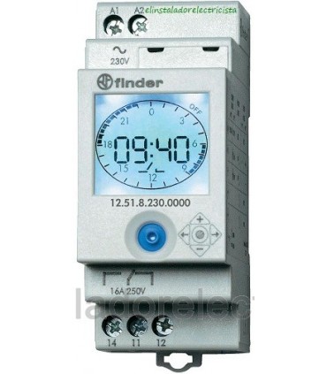 Interruptor horario Digital estilo analógico unipolar 230V 16A 12.51.8.230.0000