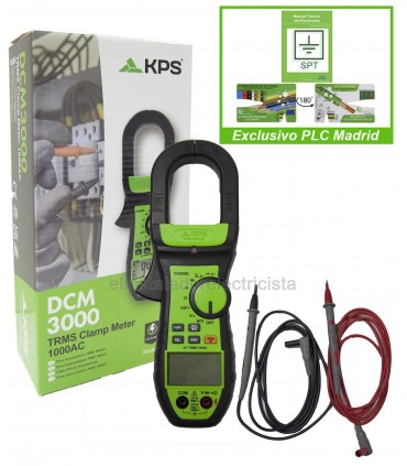 Pinza amperimétrica TRMS DCM3000 hasta 1000A AC de KPS