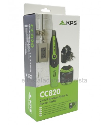 Comprobador de enchufes y localizador de protecciones CC820 de KPS